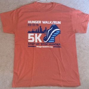 2016 Hunger Walk/Run orange medium T-shirt